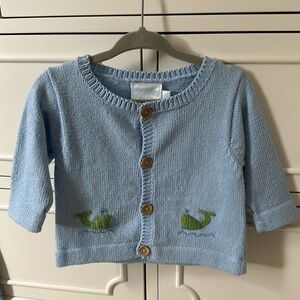 Little English Whale Cardigan